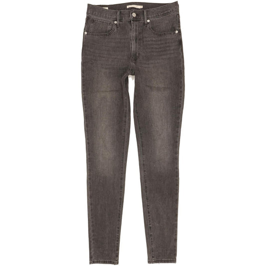 Levi's Mile Charcoal Skinny Slim Stretch Jeans High Waisted W30 L32
