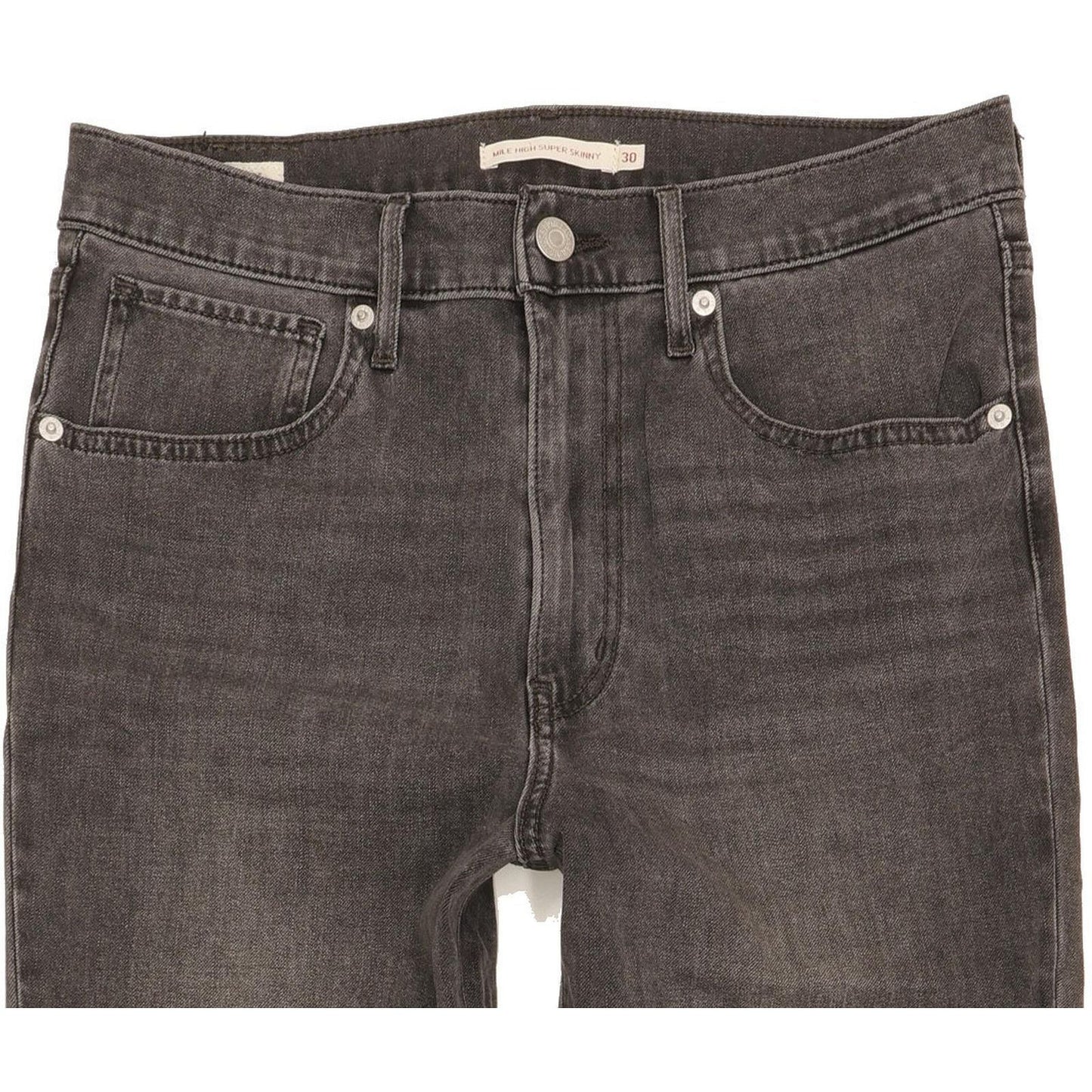 Levi's Mile Charcoal Skinny Slim Stretch Jeans High Waisted W30 L32