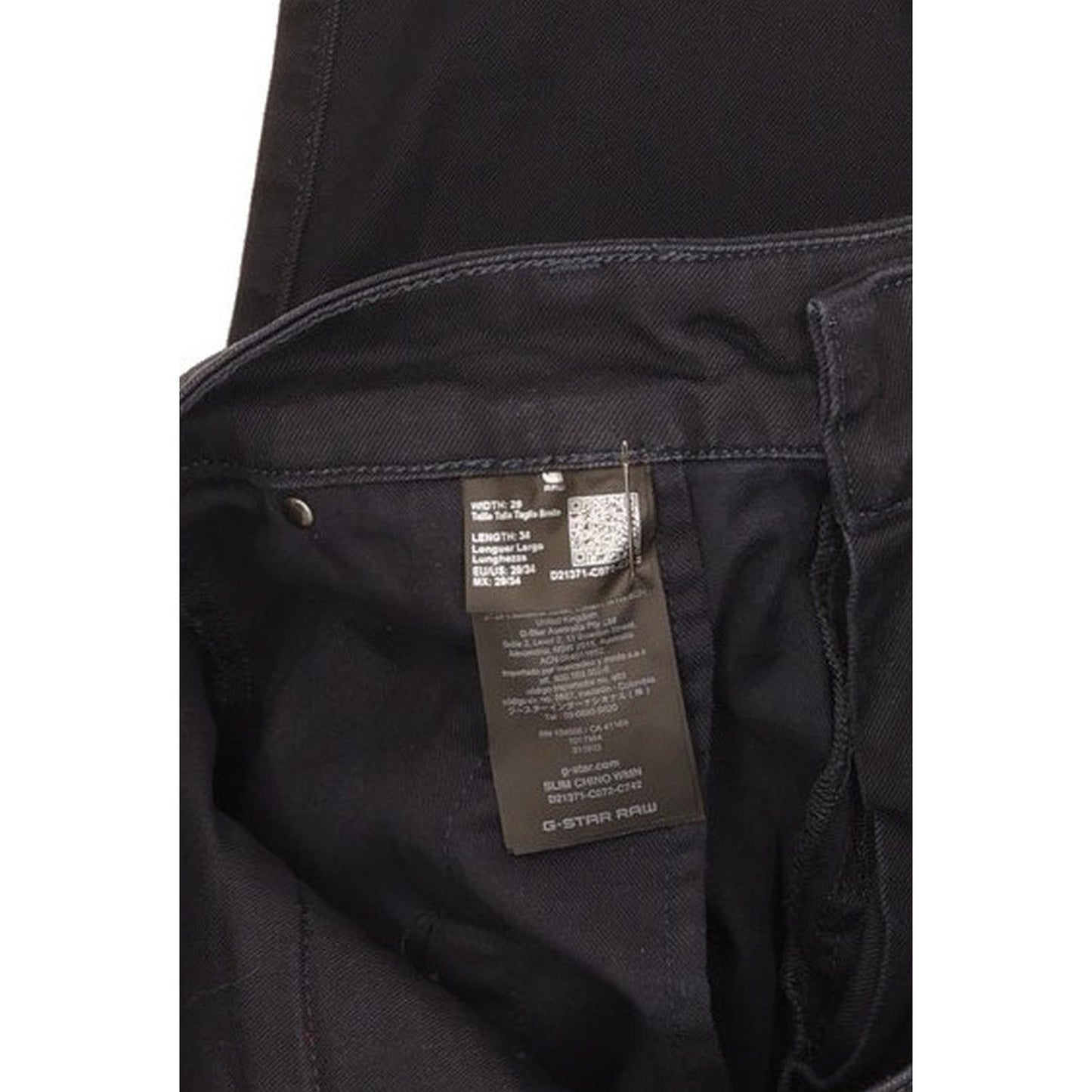 G-Star Navy Straight Slim Chino Stretch Jeans High Waisted W29 L31
