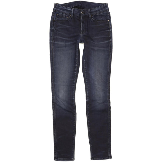 G-Star 3301 Women Navy Skinny Slim Stretch Jeans W29 L32