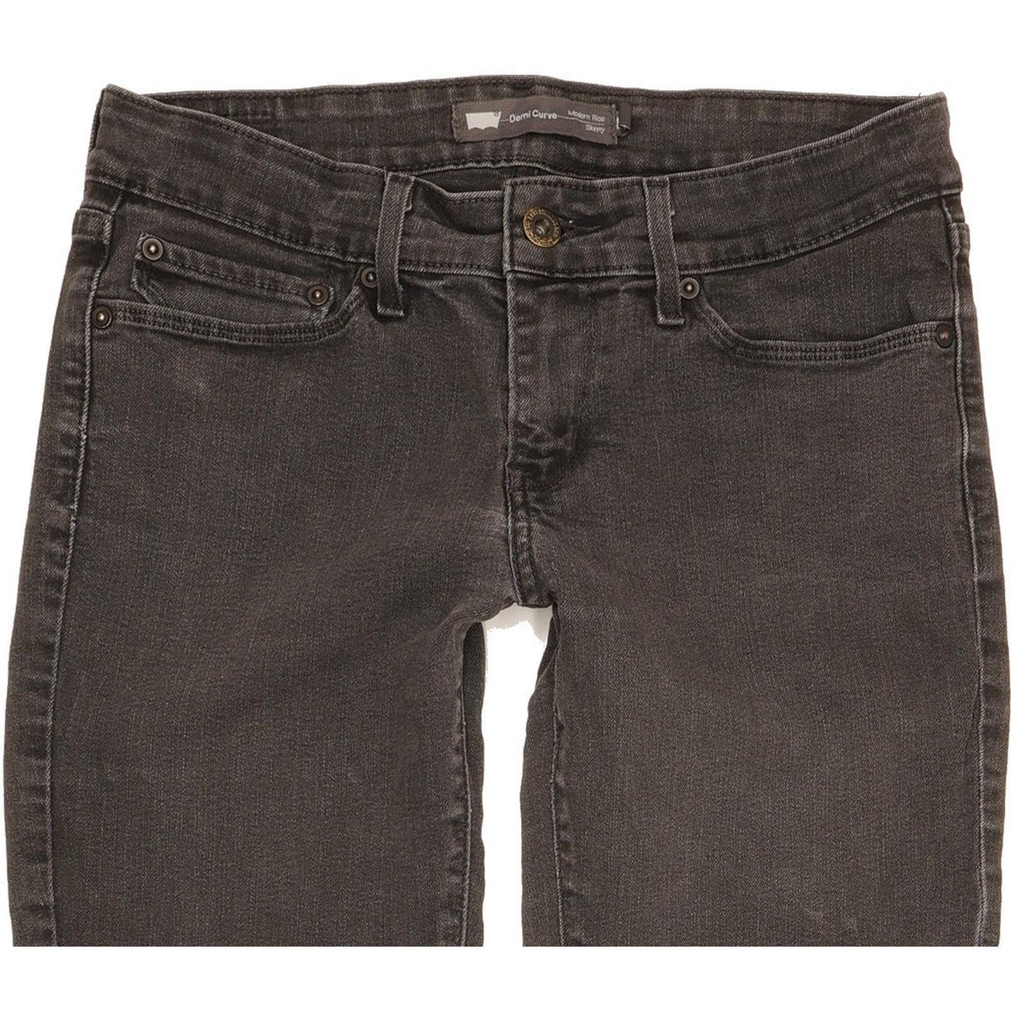 Levi's Demi Curve Women Charcoal Skinny Slim Stretch Jeans W27 L28