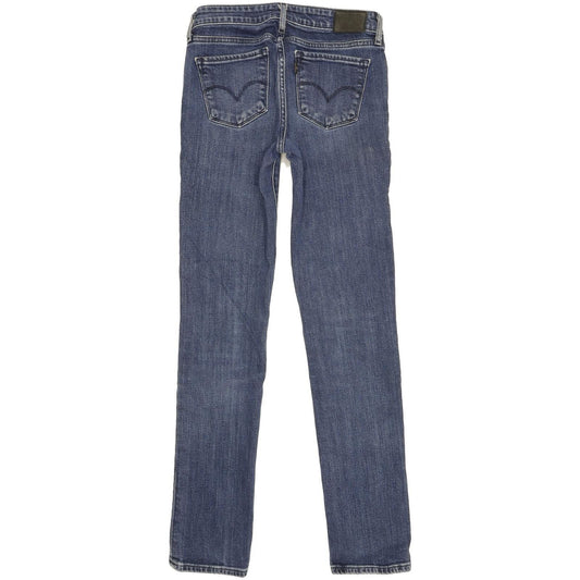 Levi's 712 Women Blue Straight Slim Stretch Jeans W25 L30