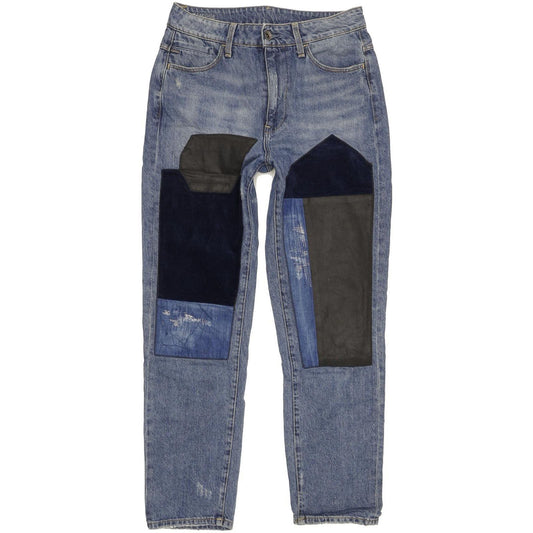 G-Star Midge Deconst Blue Tapered Slim Boyfriend Jeans High Waisted W27 L32