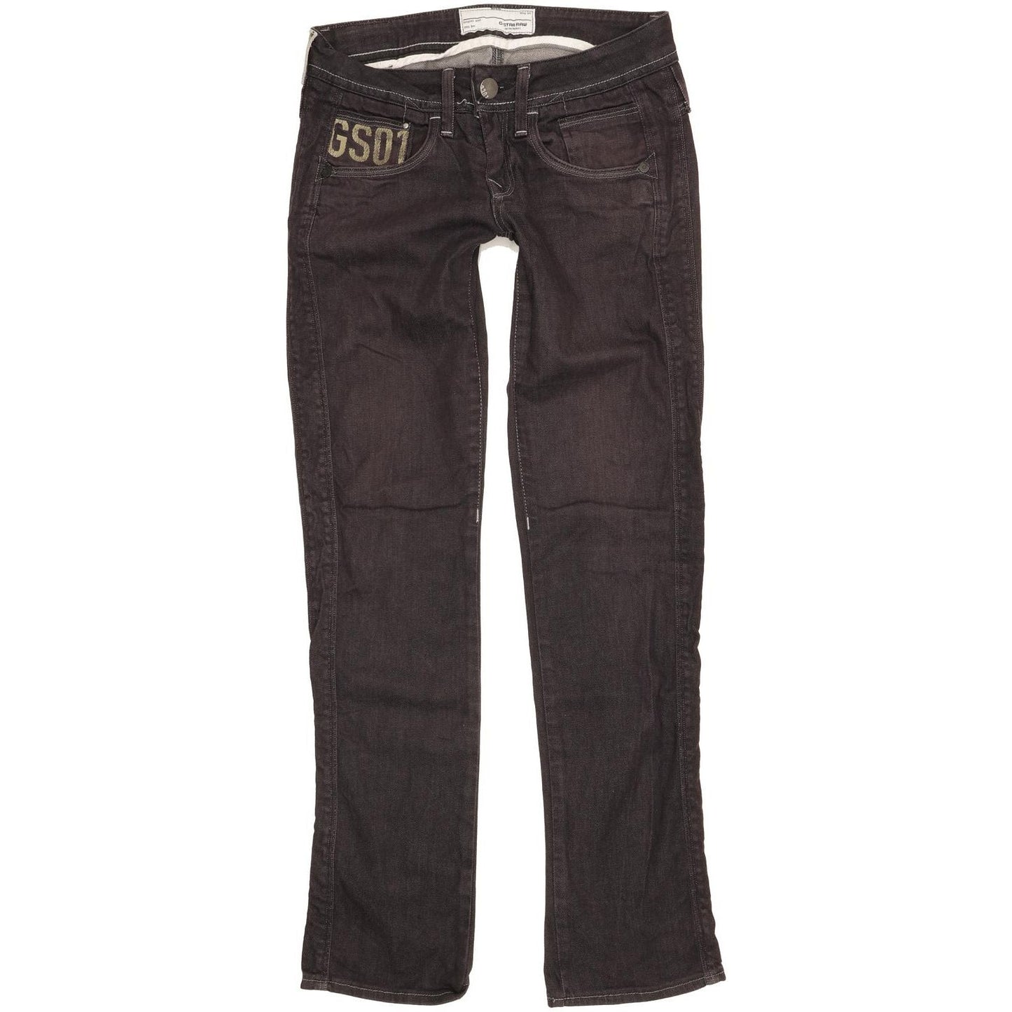 G-Star Saville Women Navy Straight Slim Stretch Jeans W27 L31