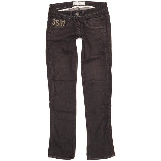 G-Star Saville Women Navy Straight Slim Stretch Jeans W27 L31