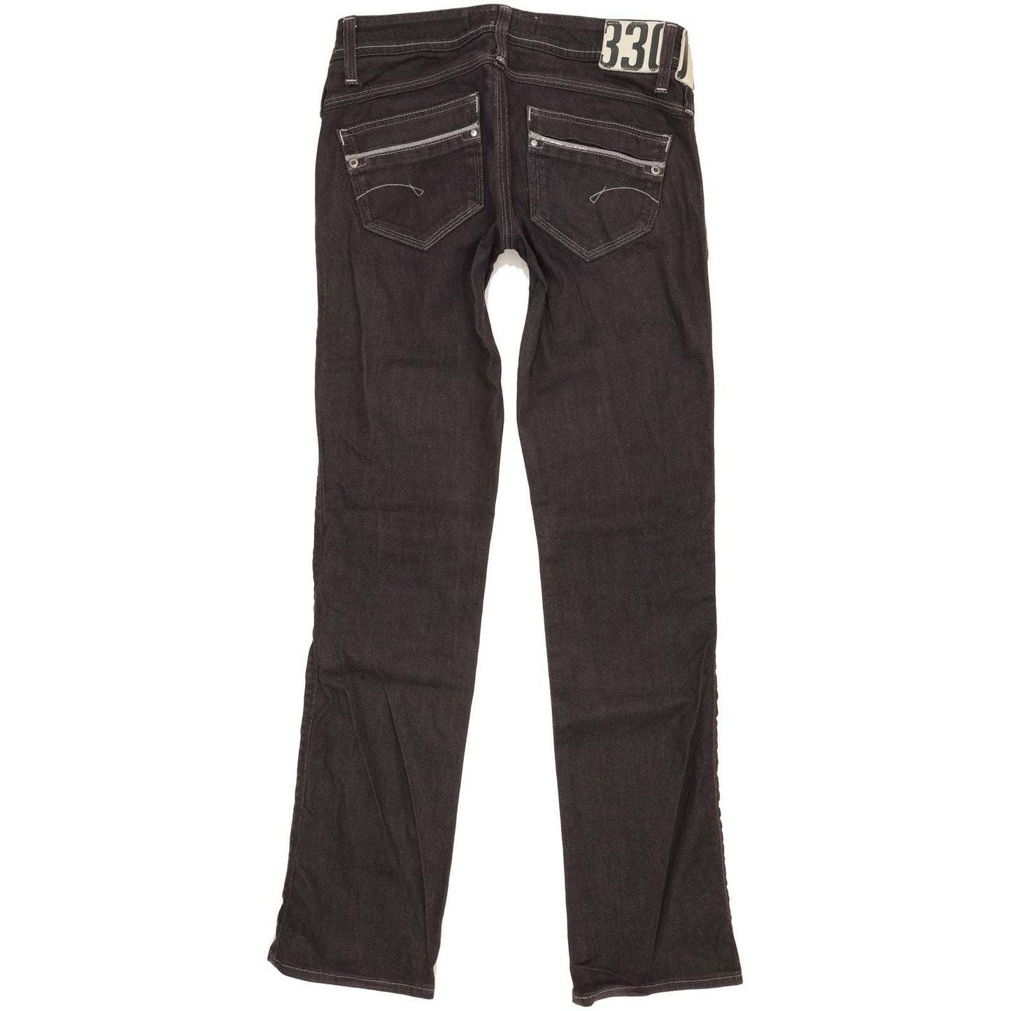G-Star Saville Women Navy Straight Slim Stretch Jeans W27 L31