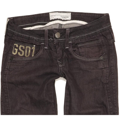 G-Star Saville Women Navy Straight Slim Stretch Jeans W27 L31