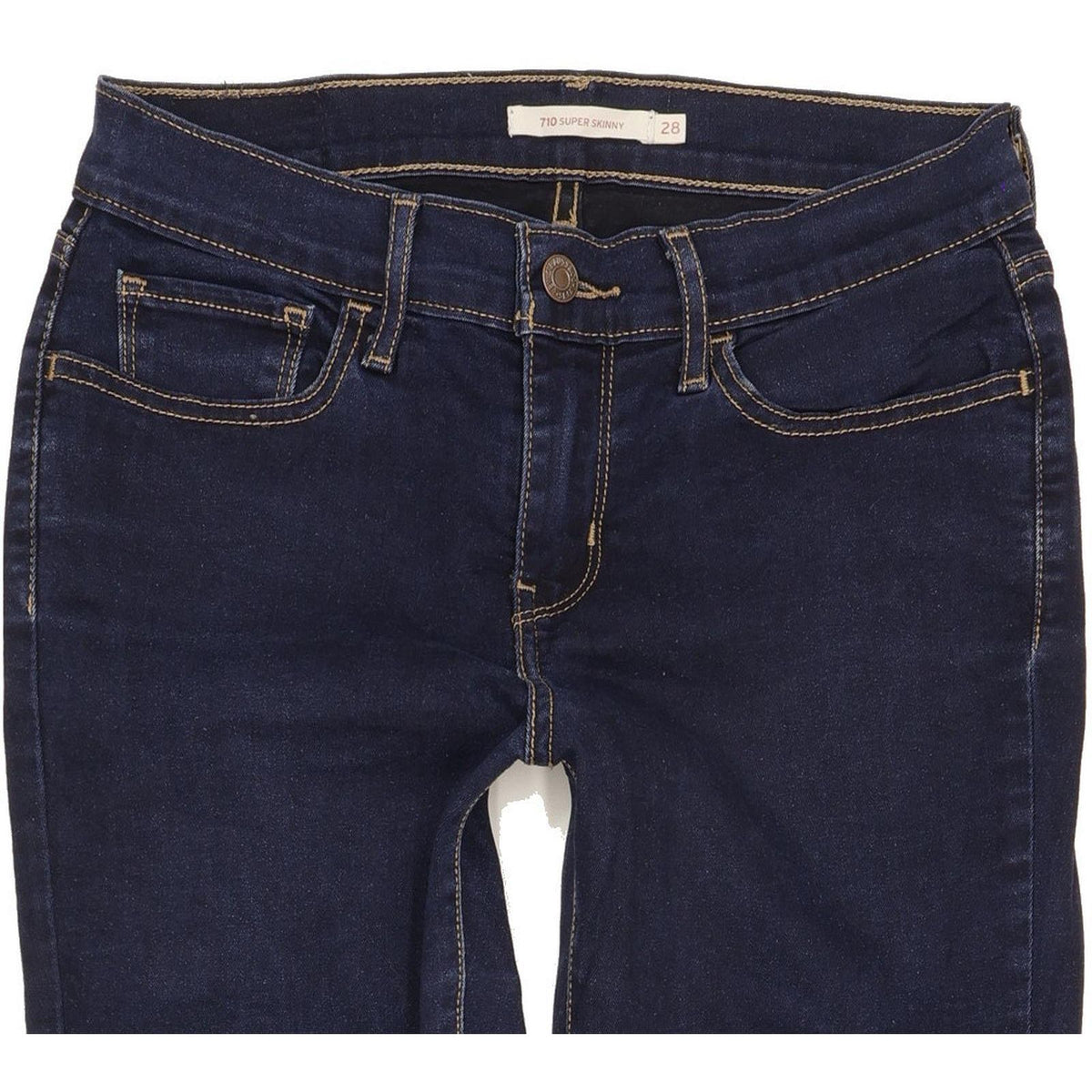 Levi's 710 Super Women Blue Skinny Slim Stretch Jeans W28 L31