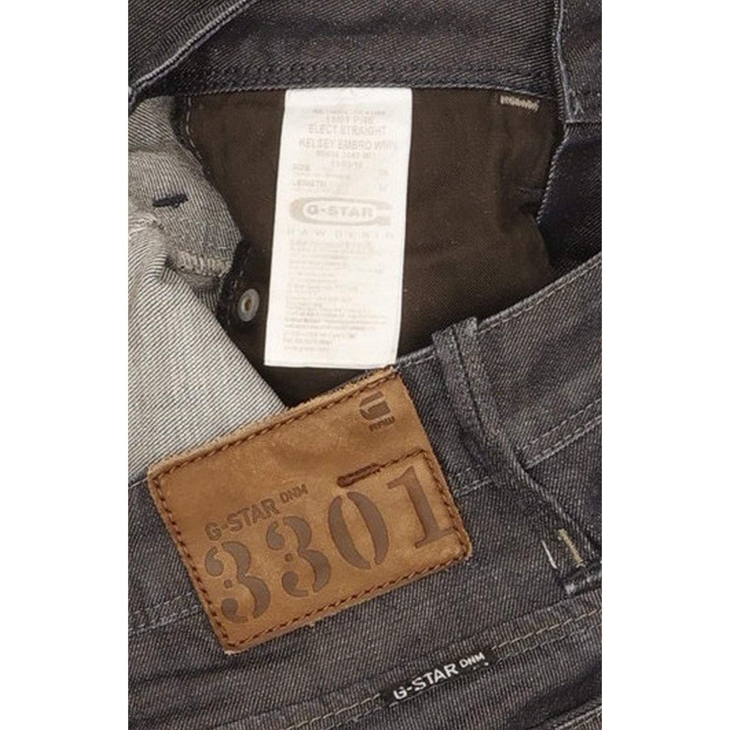 G-Star Elect Kelsey Women Navy Straight Slim Stretch Jeans W26 L31