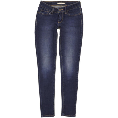 Levi's 711 Women Blue Skinny Slim Stretch Jeans W26 L30