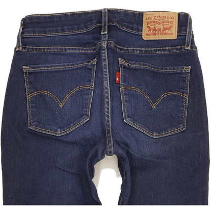 Levi's 711 Women Blue Skinny Slim Stretch Jeans W26 L30