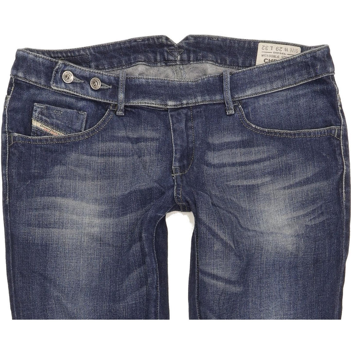 Diesel Cherick 008L6 Women Blue Tapered Slim Stretch Jeans W29 L31