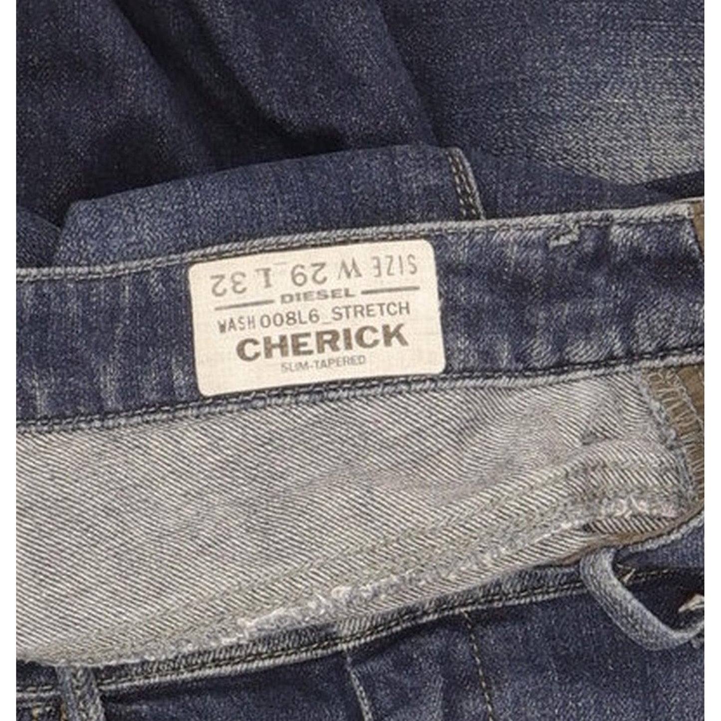Diesel Cherick 008L6 Women Blue Tapered Slim Stretch Jeans W29 L31