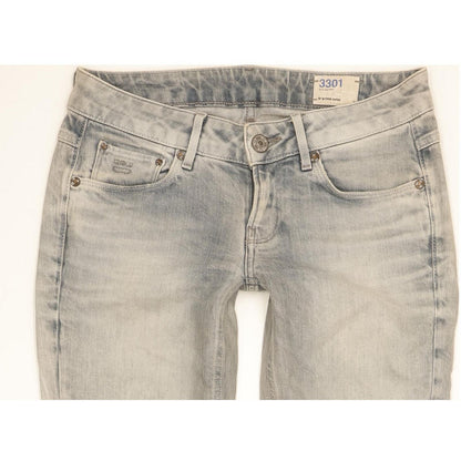 G-Star 3301 Women Blue Skinny Slim Stretch Jeans W27 L33