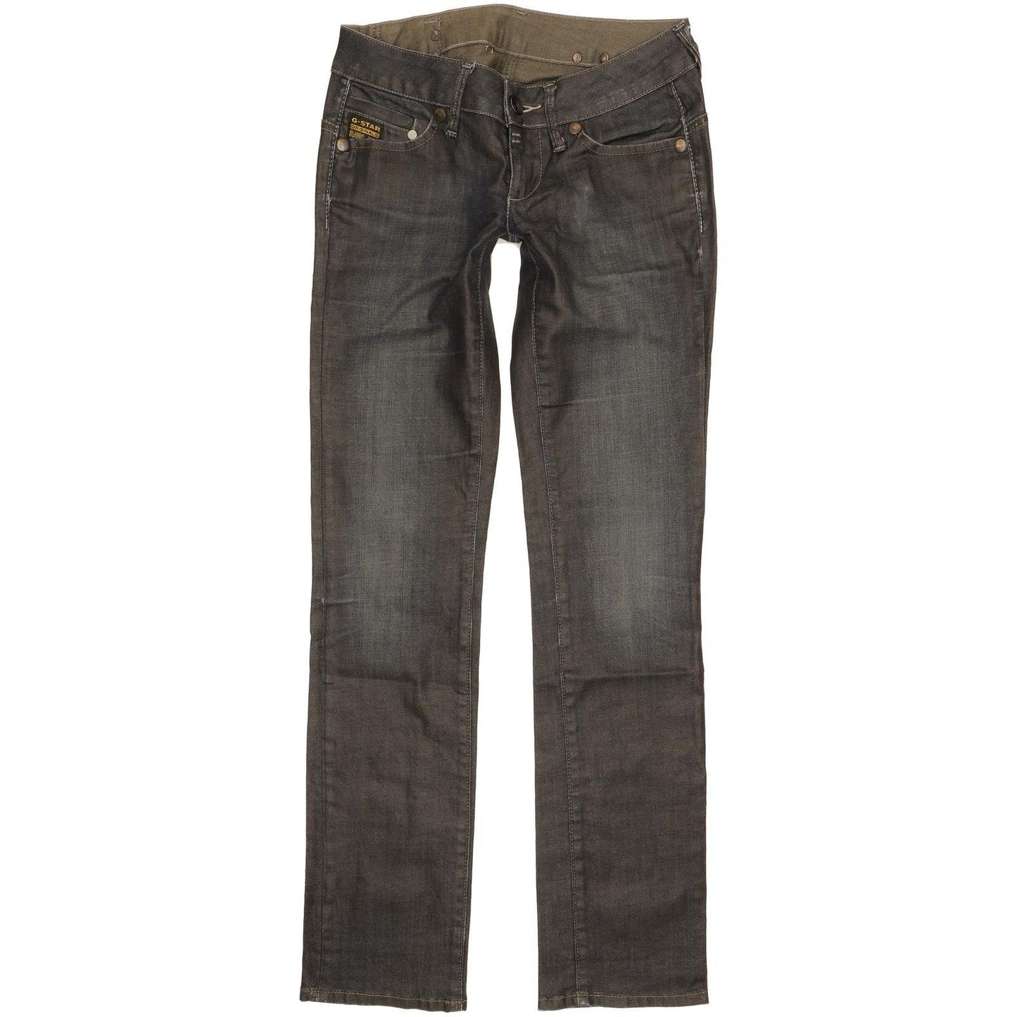 G-Star Midge Women Navy Straight Slim Stretch Jeans W26 L31