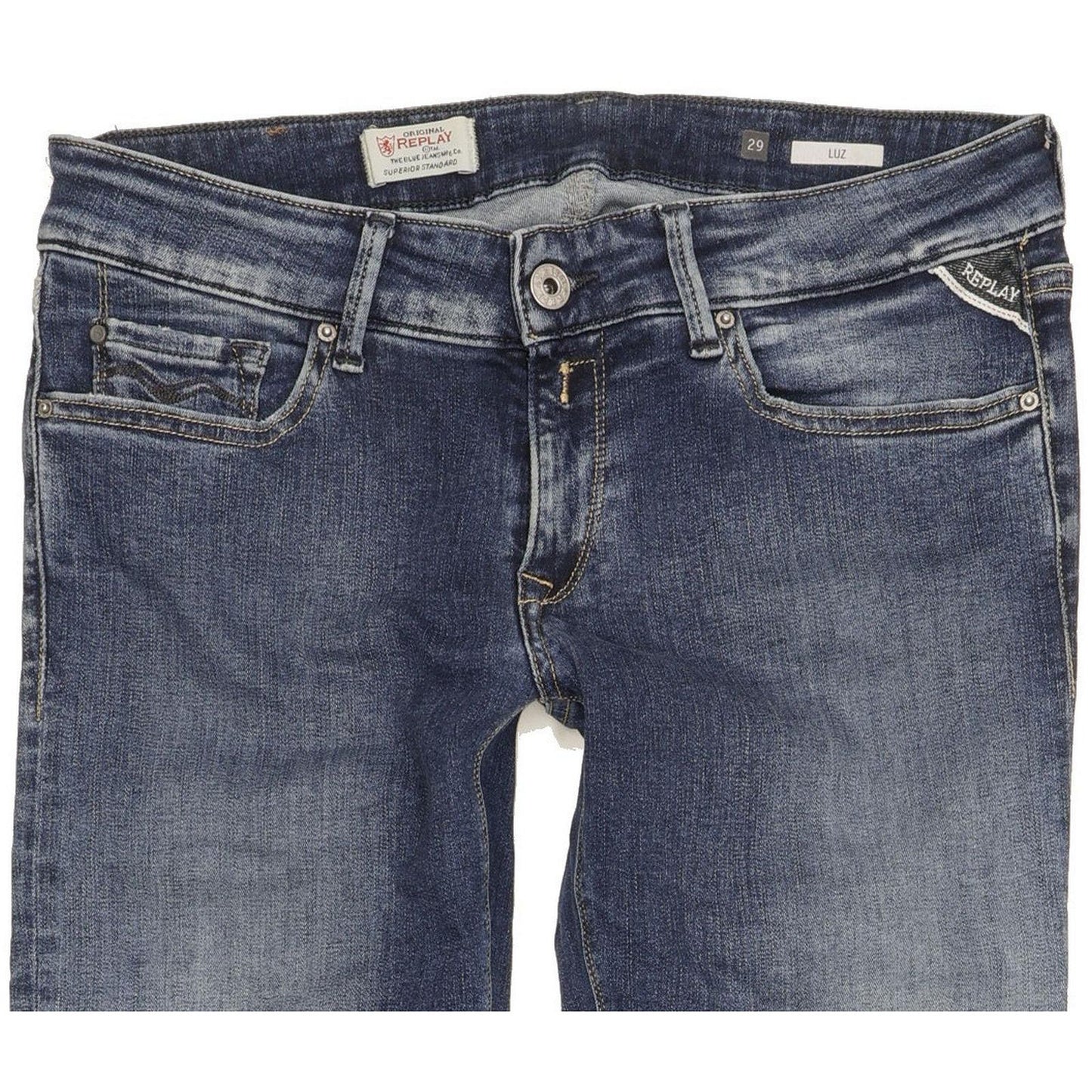 Replay Luz Women Blue Skinny Slim Stretch Jeans W29 L33
