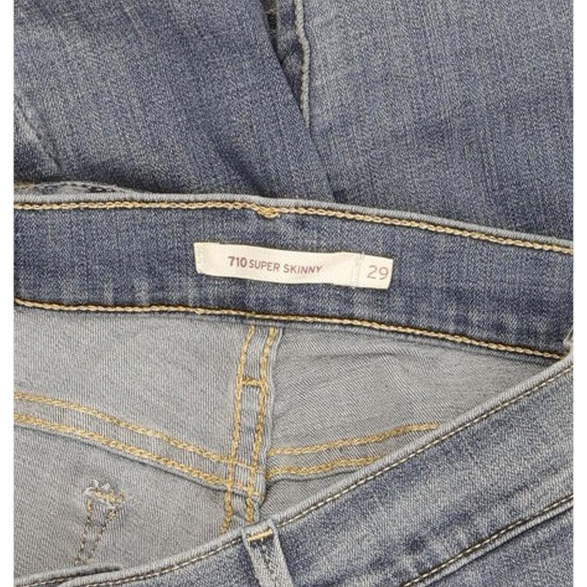 Levi's 710 Super Women Blue Skinny Slim Stretch Jeans W29 L31