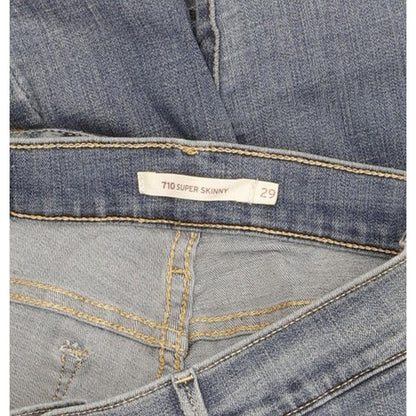 Levi's 710 Super Women Blue Skinny Slim Stretch Jeans W29 L31