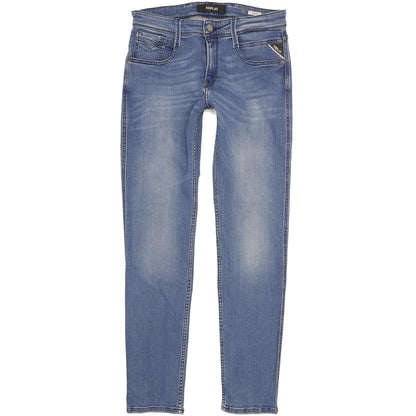 Replay Anbass Men Blue Skinny Slim Stretch Jeans W29 L31