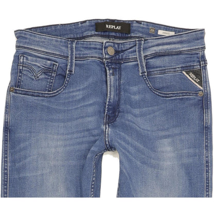 Replay Anbass Men Blue Skinny Slim Stretch Jeans W29 L31