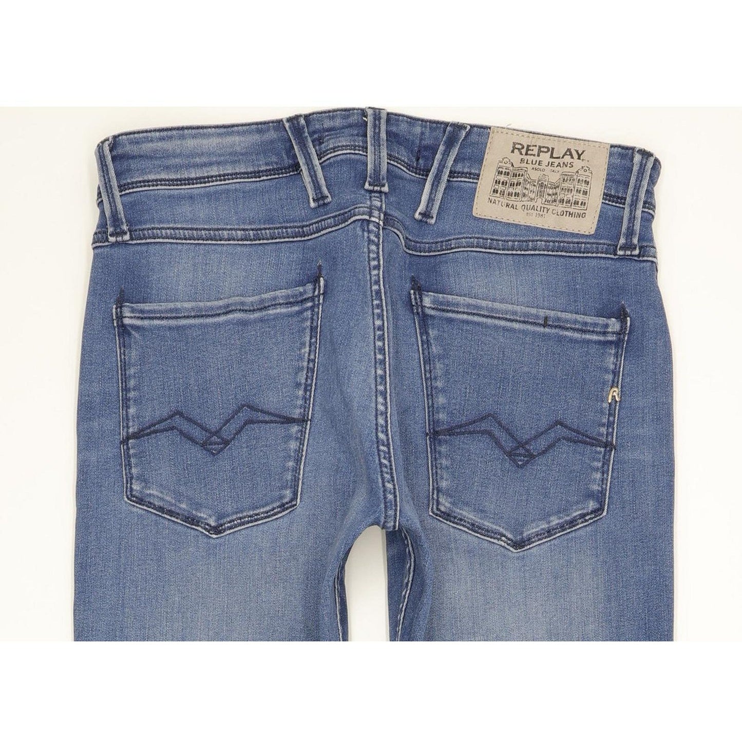 Replay Anbass Men Blue Skinny Slim Stretch Jeans W29 L31