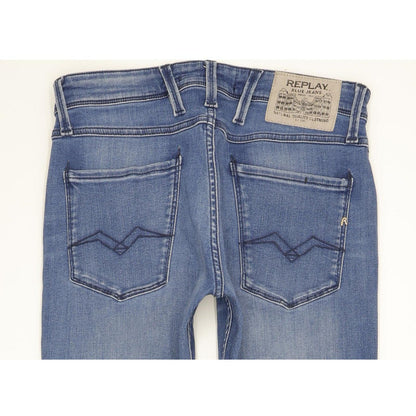 Replay Anbass Men Blue Skinny Slim Stretch Jeans W29 L31