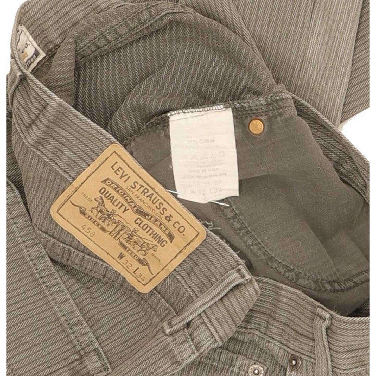 Levi's 458 Men Grey Straight Regular Jeans W32 L28