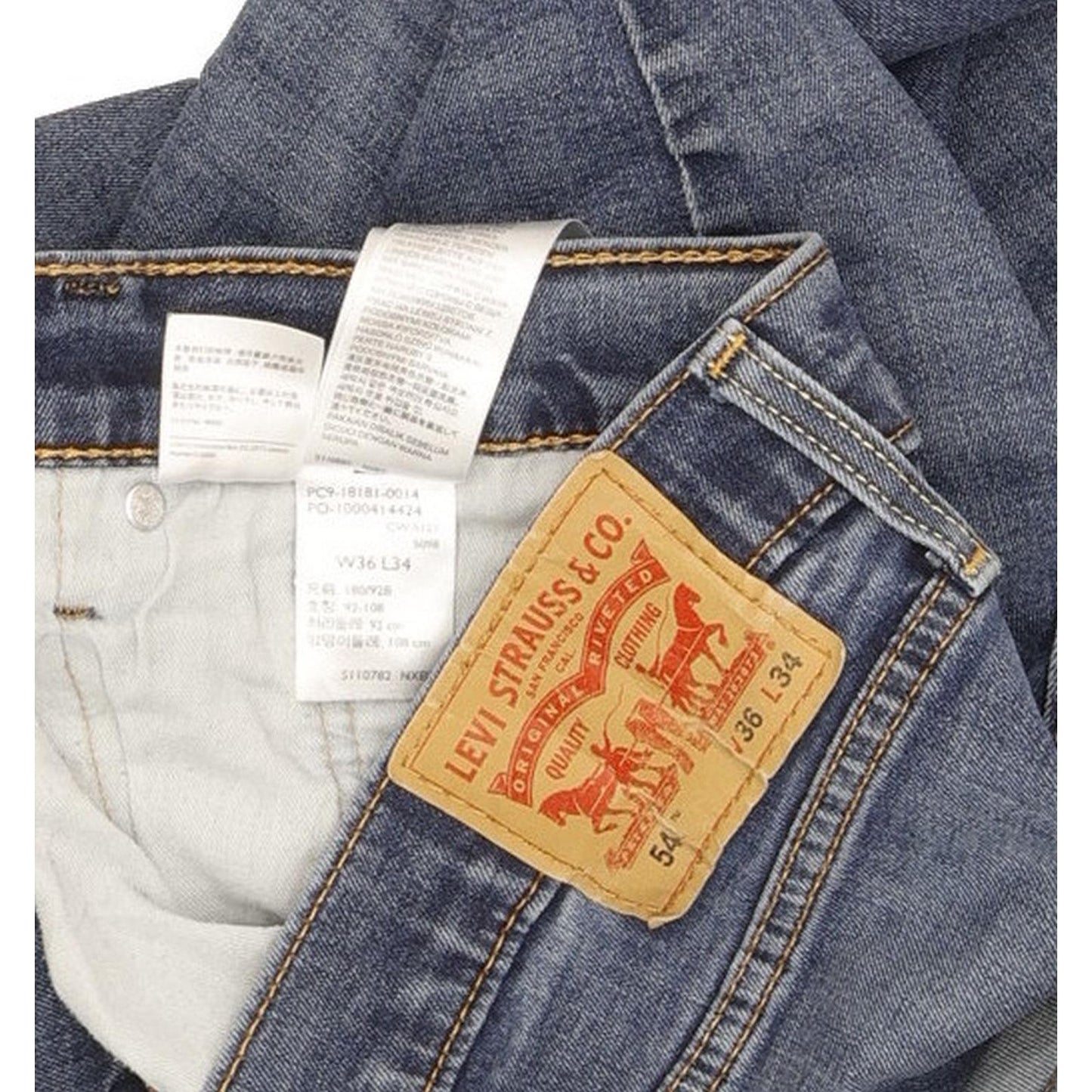 Levi's 541 Men Blue Straight Slim Stretch Jeans W36 L33
