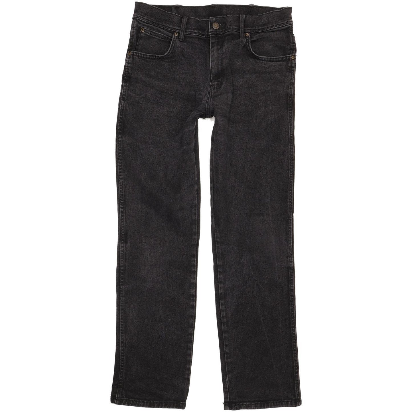 Wrangler Durable Quality Men Black Straight Regular Stretch Jeans W33 L31
