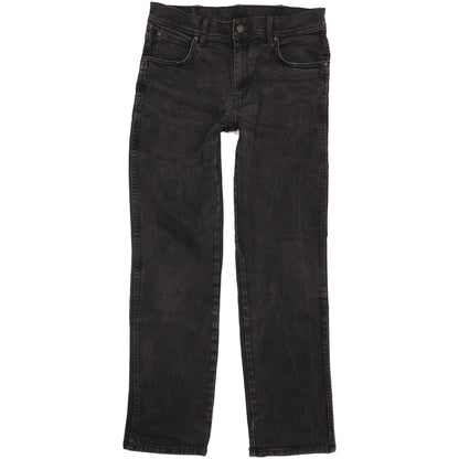 Wrangler Durable Quality Men Black Straight Regular Stretch Jeans W33 L31
