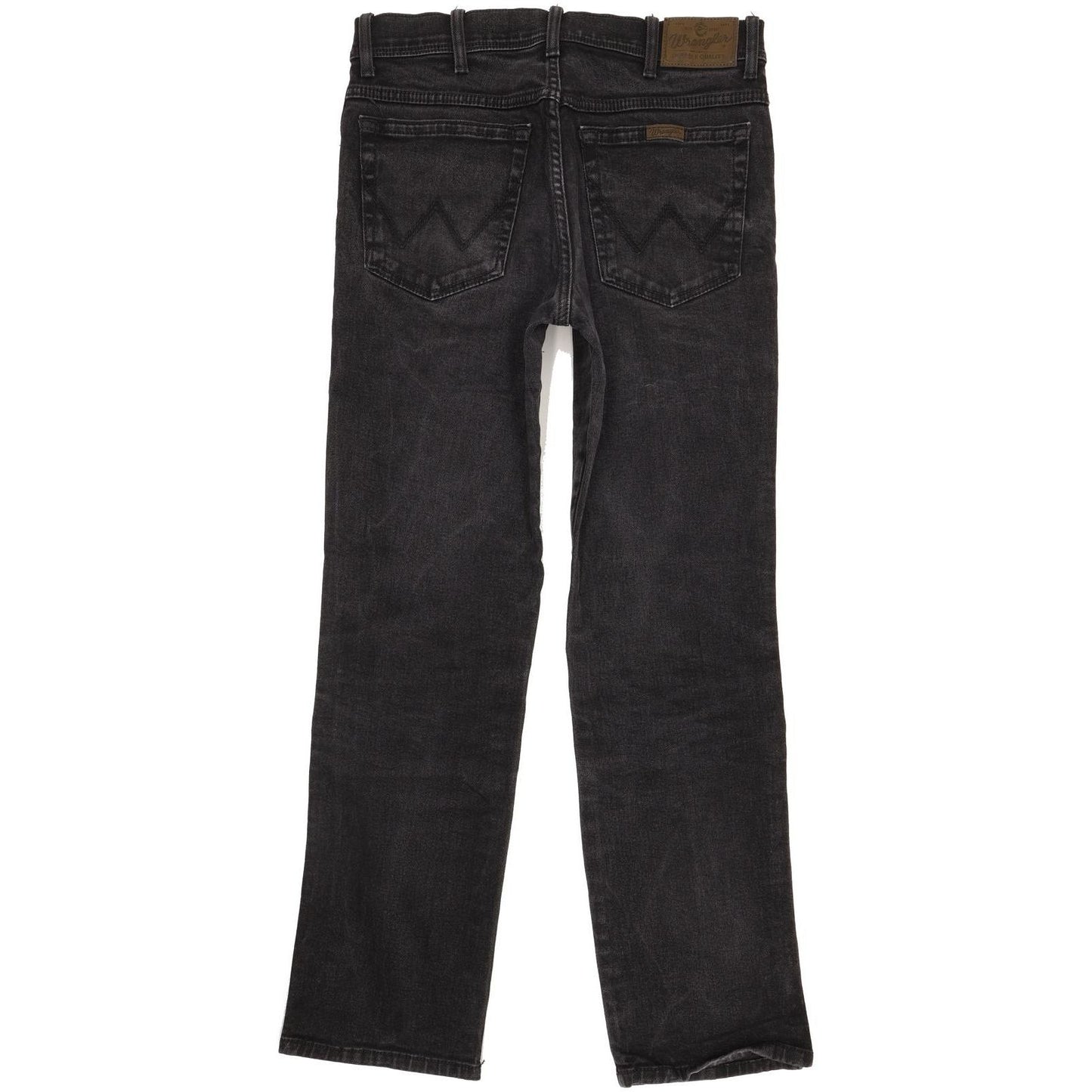 Wrangler Durable Quality Men Black Straight Regular Stretch Jeans W33 L31