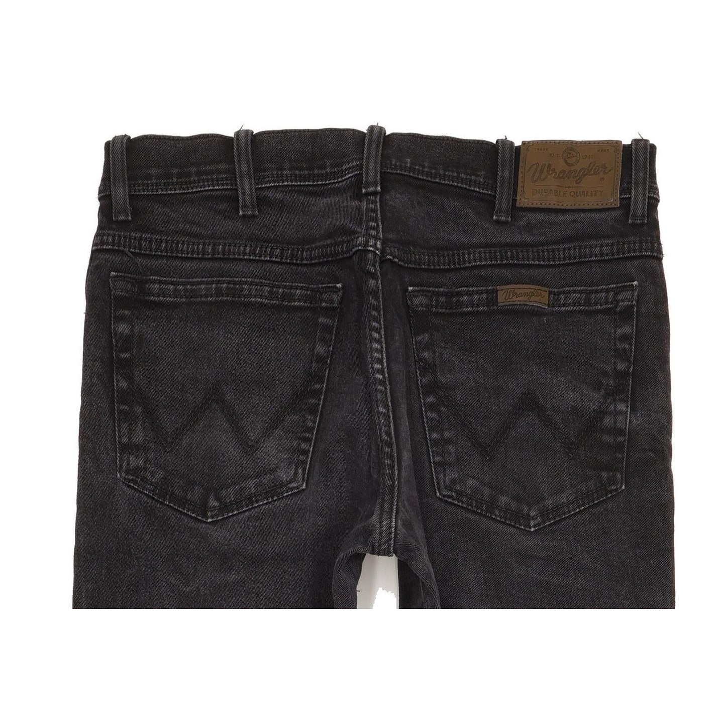 Wrangler Durable Quality Men Black Straight Regular Stretch Jeans W33 L31