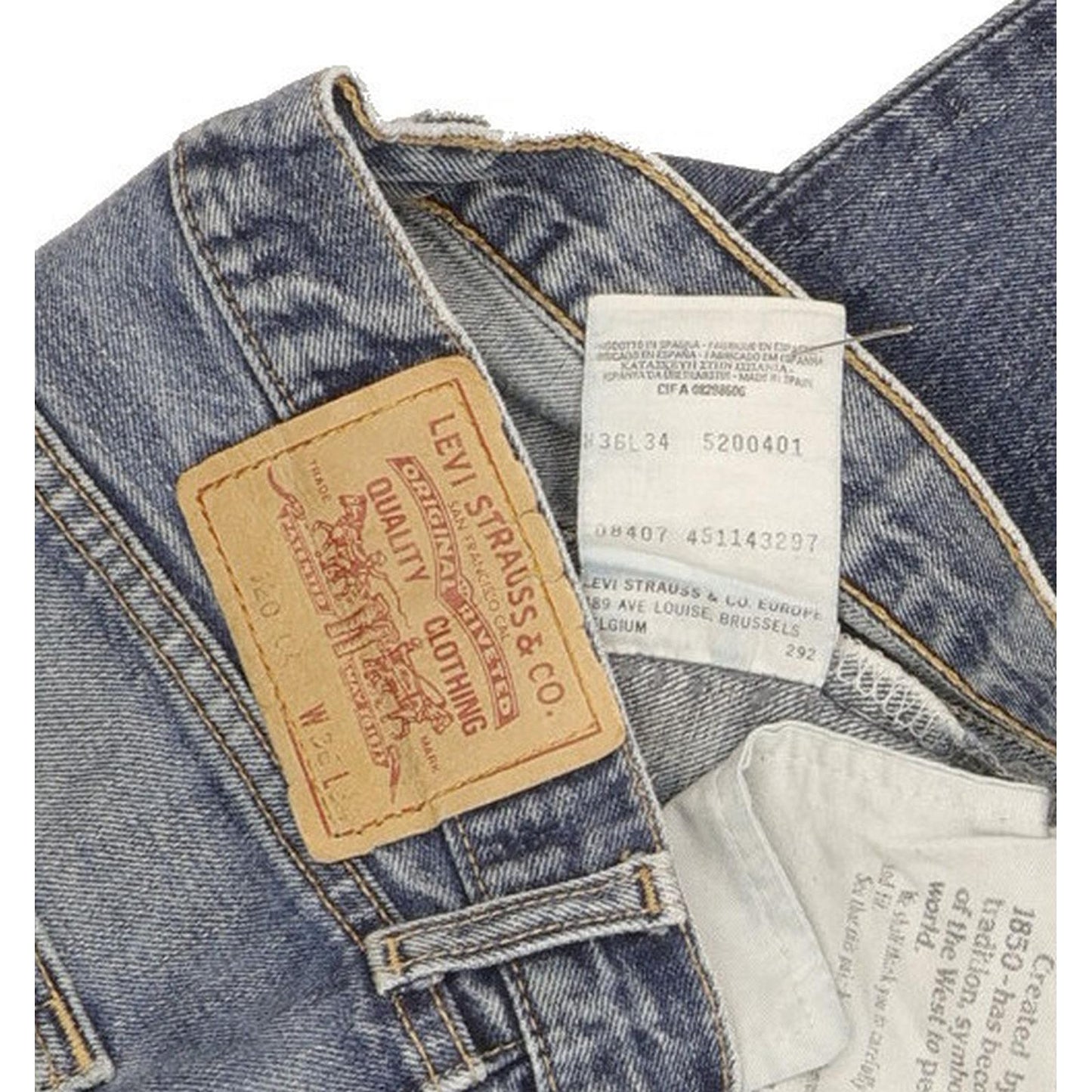 Levi's 520 Men Blue Straight Regular Jeans W35 L33