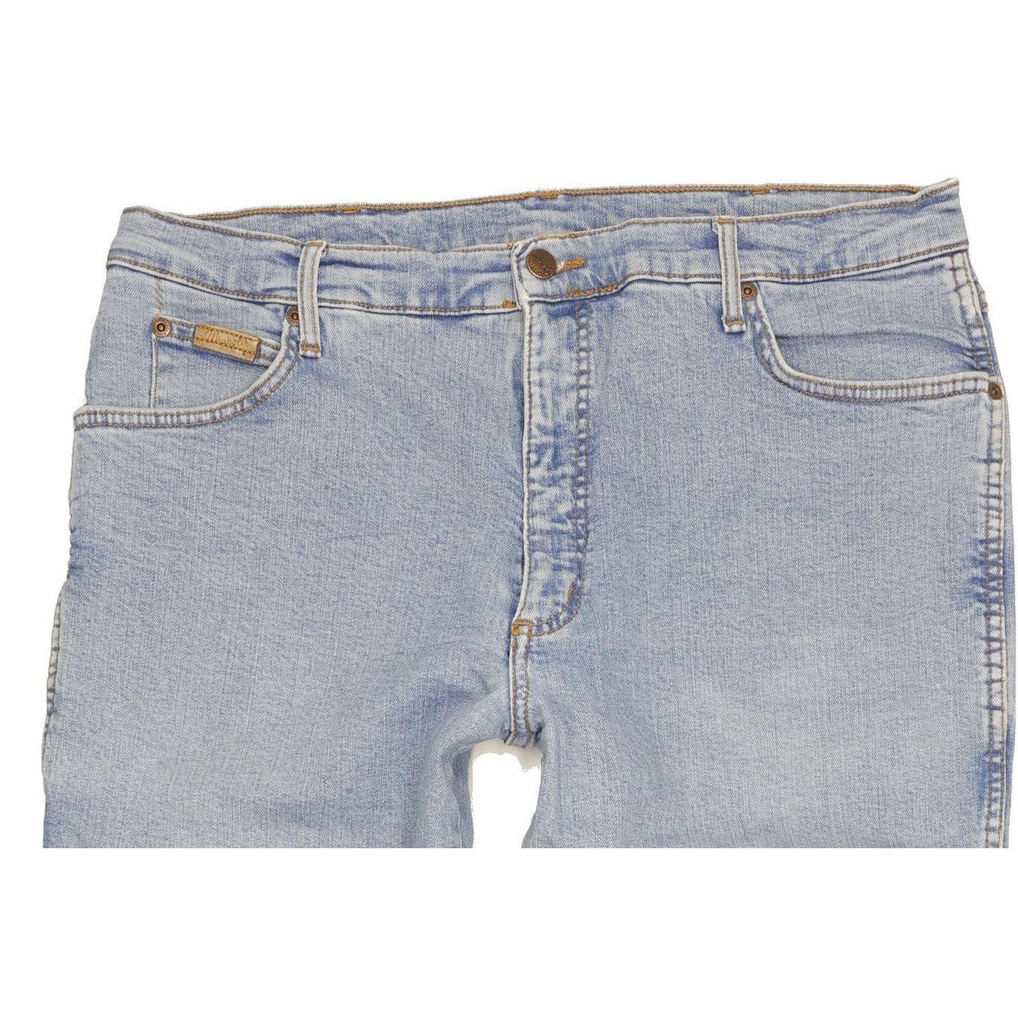 Wrangler Texas Men Blue Straight Regular Stretch Jeans W38 L33