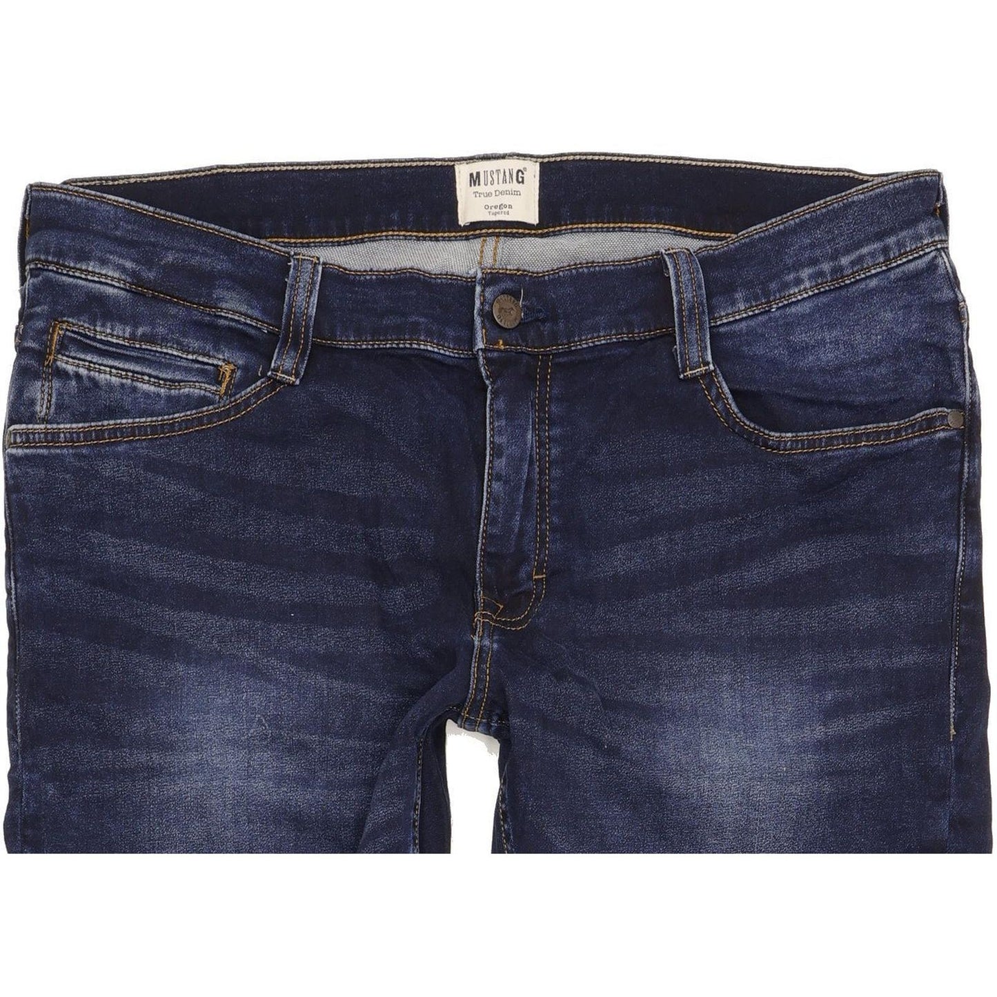 Mustang Oregon Men Blue Tapered Regular Stretch Jeans W36 L31