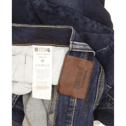 Mustang Oregon Men Blue Tapered Regular Stretch Jeans W36 L31