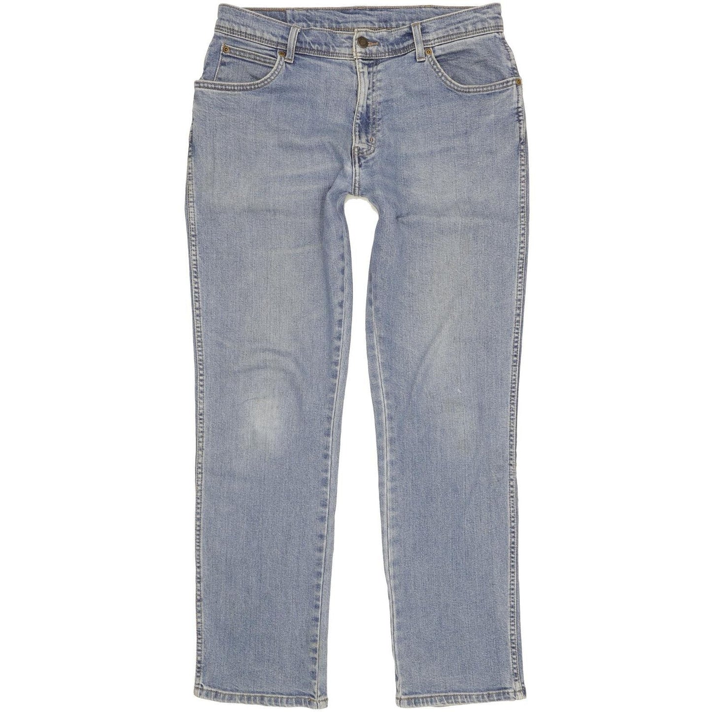 Wrangler Durable Quality Men Blue Straight Regular Stretch Jeans W34 L31