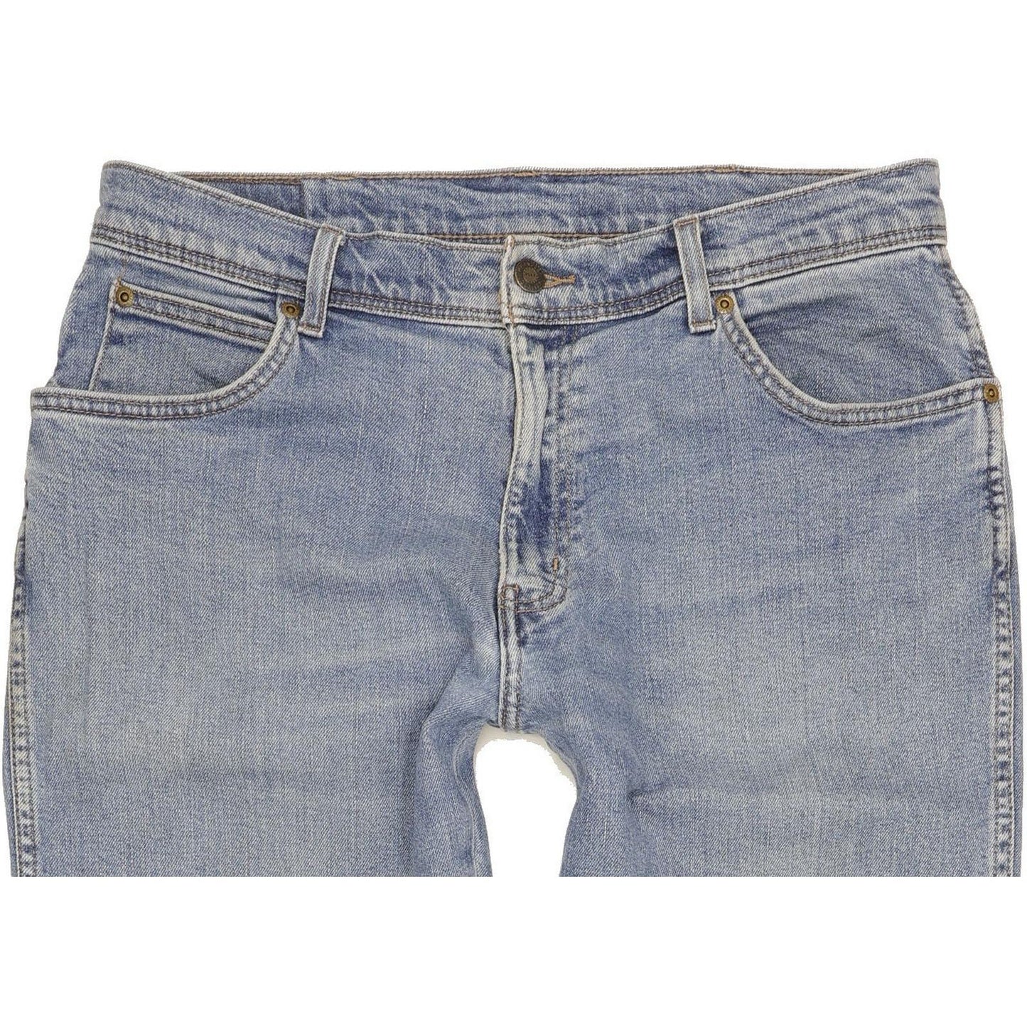 Wrangler Durable Quality Men Blue Straight Regular Stretch Jeans W34 L31