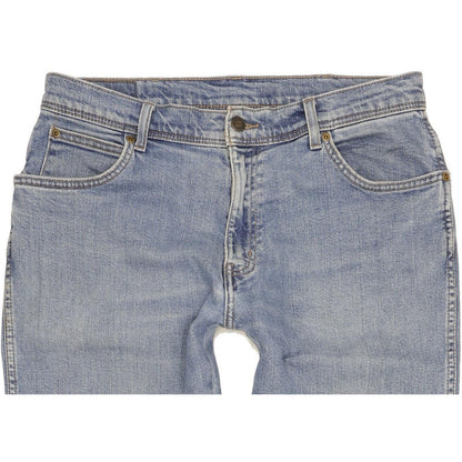 Wrangler Durable Quality Men Blue Straight Regular Stretch Jeans W34 L31