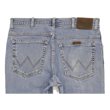 Wrangler Durable Quality Men Blue Straight Regular Stretch Jeans W34 L31