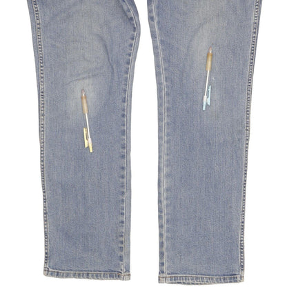 Wrangler Durable Quality Men Blue Straight Regular Stretch Jeans W34 L31
