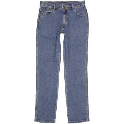 Wrangler Durable Quality Men Blue Straight Regular Stretch Jeans W34 L34