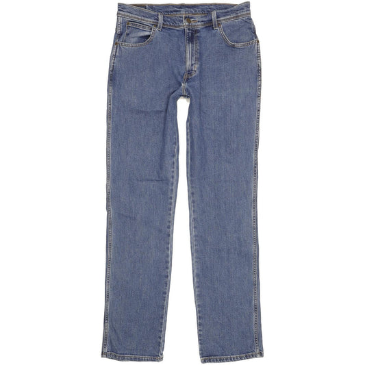 Wrangler Durable Quality Men Blue Straight Regular Stretch Jeans W34 L34