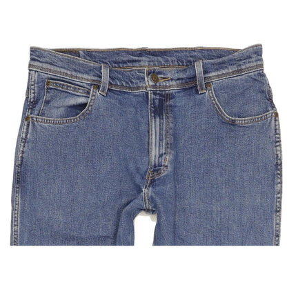 Wrangler Durable Quality Men Blue Straight Regular Stretch Jeans W34 L34