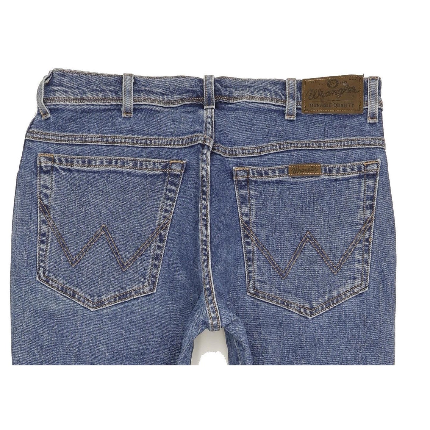 Wrangler Durable Quality Men Blue Straight Regular Stretch Jeans W34 L34