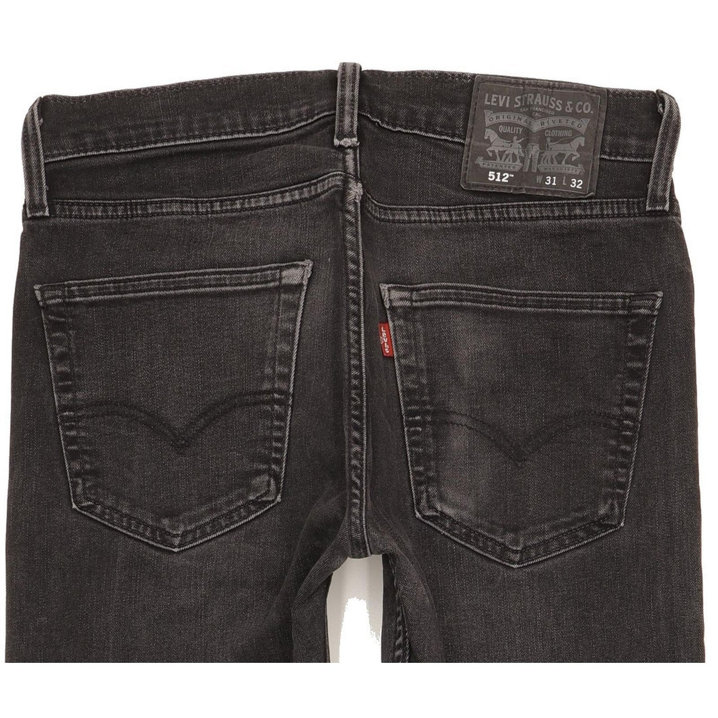 Levi's 512 Men Black Tapered Slim Stretch Jeans W31 L30