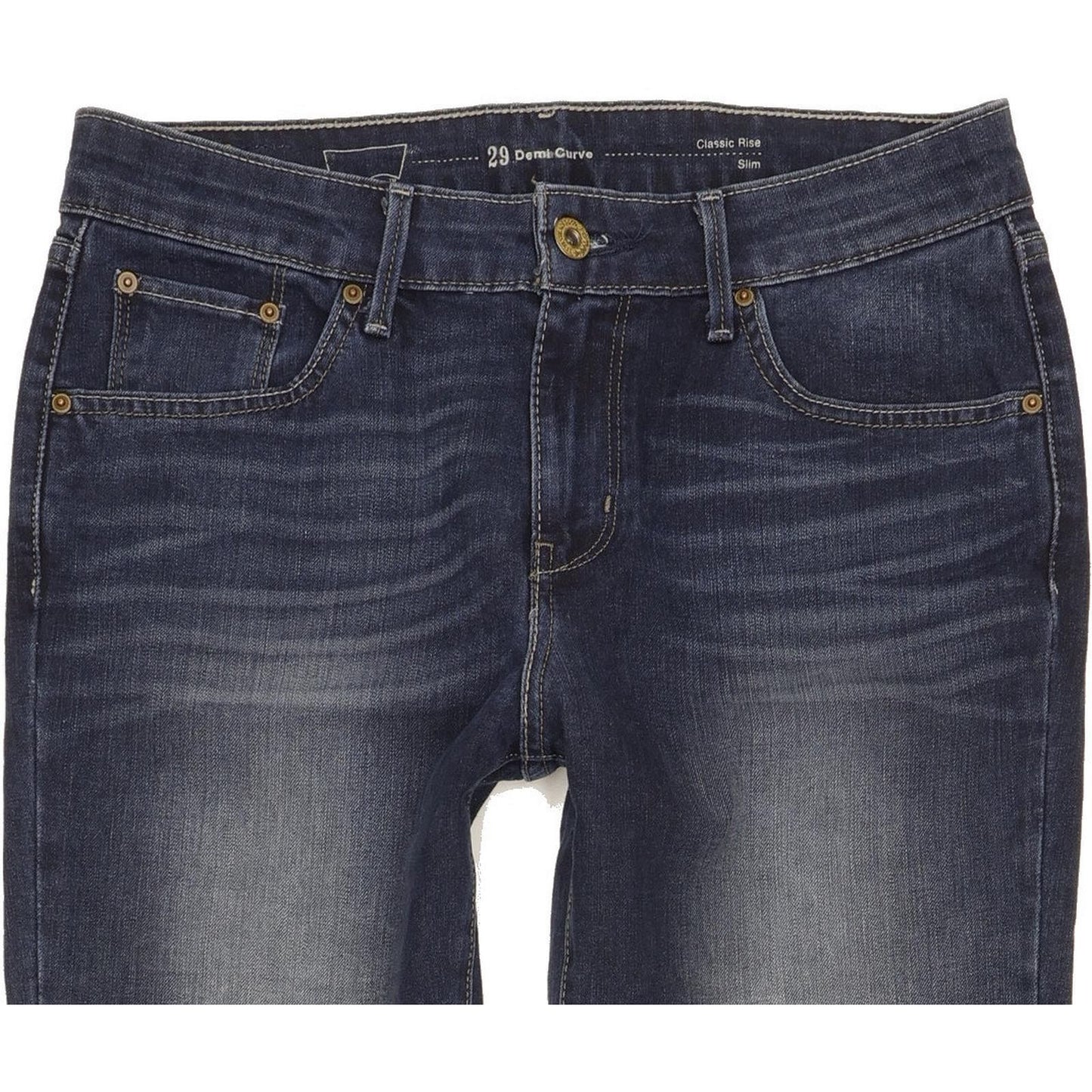 Levi's Demi Curve Women Blue Straight Classic Stretch Jeans W29 L31