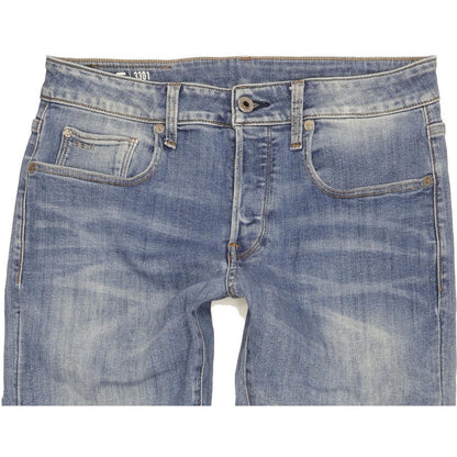 G-Star 3301 Men Blue Skinny Slim Stretch Jeans W30 L31