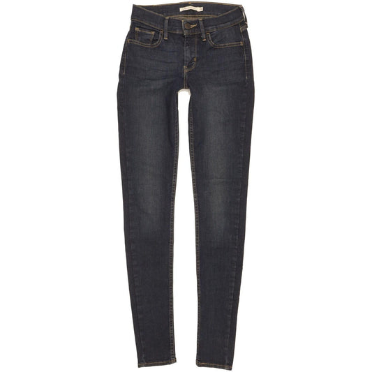 Levi's 710 Super Women Navy Skinny Slim Stretch Jeans W24 L31