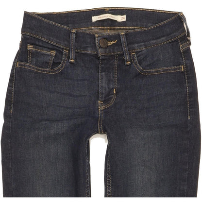 Levi's 710 Super Women Navy Skinny Slim Stretch Jeans W24 L31